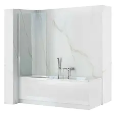  Fürdőkádparaván Rea Lagos Forgatható 80 cm Chrome kád, zuhanykabin