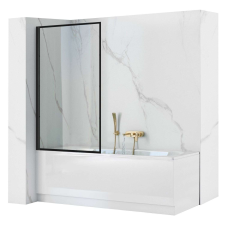  Fürdőkádparaván Rea Lagos Forgatható Fekete 70 cm kád, zuhanykabin