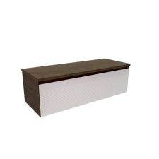 Fürdőszoba szekrény fedőlappal Naturel Monza 119x30x45 cm diószőnyeg MONZA120WN fürdőszoba bútor