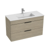  Fürdőszoba szekrény mosdóval Jika Cube 100x43x62,2 cm hamu H4536521765141