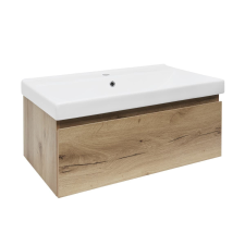 Fürdőszoba szekrény mosdóval SAT B-Way 79x30x45 cm tölgy BWAY80OAKU1 fürdőszoba bútor
