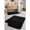  Fürdőszoba szőnyeg 2 részes Palm plüss  50x80cm Fekete