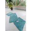  Fürdőszoba szőnyeg 3 részes Lotus türkiz zöld 50x80cm