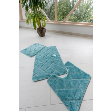 Fürdőszoba szőnyeg 3 részes Lotus türkiz zöld 50x80cm lakástextília