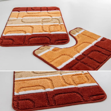 Fürdőszoba szőnyeg 3 részes Rectangle narancs 50x80cm lakástextília