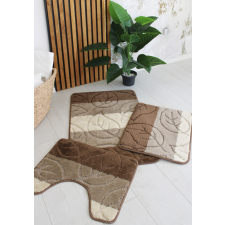 Fürdőszoba szőnyeg 3 részes Star Levél mintás Barna 50x80cm lakástextília