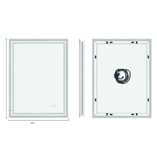  Fürdőszoba tükör, LED megvilágítás, Magával kapcsolatos technológia, 23.6x31.5 in fürdőszoba bútor