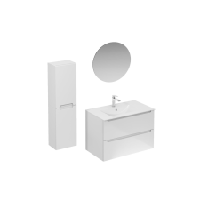  Fürdőszobagarnitúra mosdóval mosdócsappal, kifolyóval és szifonnal Naturel Stilla fehér fényű KSETSTILLA006 fürdőszoba bútor