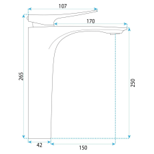  Fürdőszobai csaptelep PREMIUM Rea Vision Chrome High csaptelep