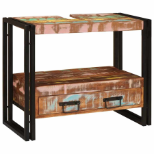  Fürdőszobai mosdószekrény Tömör Újrahasznosított Fa, Vas fürdőszoba bútor