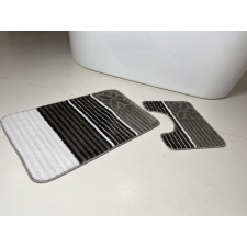  Fürdőszobai szőnyeg 2 részes - szürke csíkos lakástextília