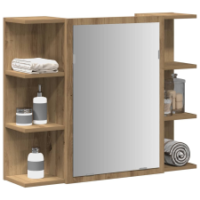  Fürdőszobai tükörszekrény Artisan Oak 80x20,5x64 cm Gépelt fa fürdőszoba bútor