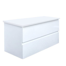 Fürdőszobaszekrény fedőlemezzel SAT B-Way 99x50x45 cm fehér fényes BWAY2100WDESK fürdőszoba bútor