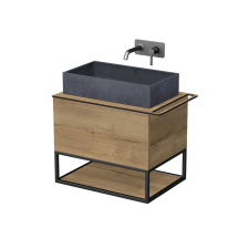  Fürdőszobaszekrény mosdó alá Naturel Oxo 70x58x50 cm tölgyfa halifax OXO701ZKDP fürdőszoba bútor