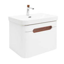  Fürdőszobaszekrény mosdókagylóval és keverővel SAT Fusion 57,5x43x45 cm fehér matt SATFUSION60WMWBA fürdőszoba bútor