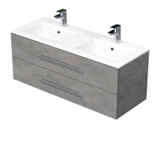 Fürdőszobaszekrény mosdókagylóval Naturel Cube Way 120x53x46 cm betonszőnyeg CUBE46161202BEMOD fürdőszoba bútor