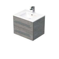  Fürdőszobaszekrény mosdókagylóval Naturel Cube Way 60x53x46 cm matt beton CUBE4660602BEMOD fürdőszoba bútor
