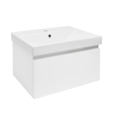 Fürdőszobaszekrény mosdókagylóval SAT B-Way 59x30x45 cm fehér fényes BWAY60WU1 fürdőszoba bútor