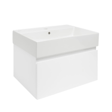  Fürdőszobaszekrény mosdókagylóval SAT B-Way 59x30x45 cm fehér fényes BWAY60WU2 fürdőszoba bútor