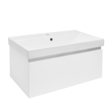 Fürdőszobaszekrény mosdókagylóval SAT B-Way 79x30x45 cm fehér fényes BWAY80WU1 fürdőszoba bútor