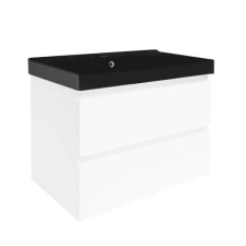  Fürdőszobaszekrény mosdókagylóval SAT B-Way 79x50x45 cm fehér fényes BWAY280WU1B fürdőszoba bútor