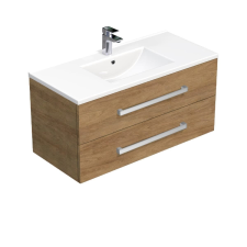  Fürdőszobaszekrény mosdókagylóval SAT Cube Way 100x47,5x46 cm Hickory tölgy CUBE461002DHMOD fürdőszoba bútor