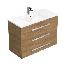  Fürdőszobaszekrény mosdókagylóval SAT Cube Way 100x71x46 cm Hickory tölgy CUBE461003DHMOD fürdőszoba bútor