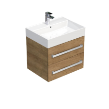 Fürdőszobaszekrény mosdókagylóval SAT Cube Way 60x47,5x46 cm Hickory tölgy CUBE4660602DHSAT fürdőszoba bútor