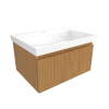  Fürdőszobaszekrény mosdókagylóval SAT Evolution 58x30x44,5 cm méz matt tölgy SATEVO60DMU4