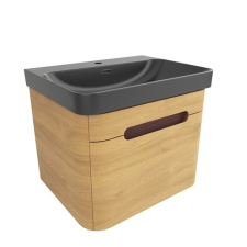  Fürdőszobaszekrény mosdókagylóval SAT Fusion 57,5x43x45 cm méz matt tölgy SATFUSION60DMBKM fürdőszoba bútor