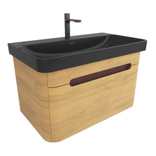  Fürdőszobaszekrény mosdókagylóval SAT Fusion 77,5x43x45 cm méz matt tölgy SATFUSION80DMBKMBA fürdőszoba bútor