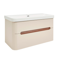  Fürdőszobaszekrény mosdókagylóval SAT Fusion 97,5x53x45 cm homokbézs matt SATFUSION2100BEMW fürdőszoba bútor