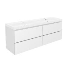  Fürdőszobaszekrény mosdóval SAT B-Way 119x50x45 cm fehér fényes BWAY2120WU4 fürdőszoba bútor