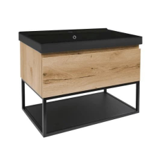  Fürdőszobaszekrény mosdóval SAT B-Way 59x30x45 cm tölgyfa matt BWAY60OAKFU1B fürdőszoba bútor