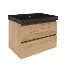  Fürdőszobaszekrény mosdóval SAT B-Way 79x50x45 cm tölgyfa matt BWAY280OAKU1B fürdőszoba bútor