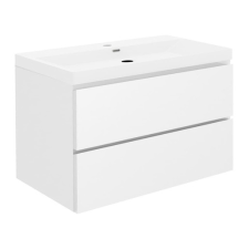  Fürdőszobaszekrény mosdóval SAT B-Way 99x50x45 cm fehér fényes BWAY2100WU4 fürdőszoba bútor