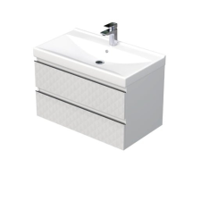  Fürdőszobaszekrény mosdóval SAT Cube Way 80x47,5x46 cm fehér matt CUBE3D46802ZBVER fürdőszoba bútor