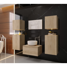 Furnitech Venezia Alius A19 fürdőszobabútor szett + mosdókagyló + szifon (sonoma tölgy) fürdőszoba bútor