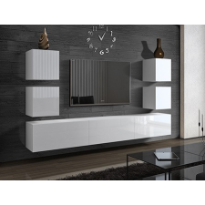 Furnitech Venezia Concept C35 nappali faliszekrény sor - 273 x 157 cm (magasfényű fehér) bútor