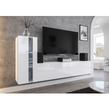 Furnitech Venezia Concept C45 nappali faliszekrény sor - 219 x 91 cm (magasfényű fehér) bútor