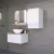 Furnitech Venezia S-2 fürdőszobabútor szett + mosdókagyló + szifon (magasfényű fehér)