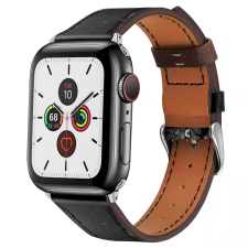 FUSION Apple Watch Bőr szíj 38/40 mm - Fekete okosóra kellék