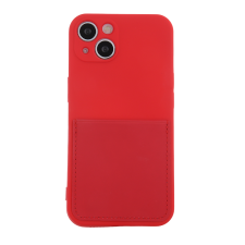 FUSION Card Samsung Galaxy A13 4G Szilikon Tok - Piros (FUS-CAC-A135-RE) tok és táska