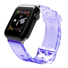 FUSION Light Apple Watch 2/3/4/5/6/SE/7 Szilikon szíj 42/44/45 mm - Lila okosóra kellék