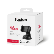 FUSION PH-100 Mobiltelefon autós tartó - Fekete (FUSPH100) mobiltelefon kellék