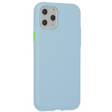 FUSION Solid Apple iPhone 12 / 12 Pro Szilikon Tok - Világoskék tok és táska
