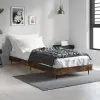  füstös tölgy színű szerelt fa ágykeret matrac nélkül 75x190 cm
