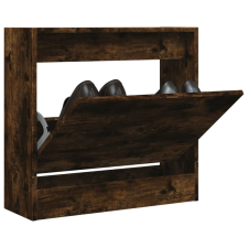 füstös tölgy színű szerelt fa cipőszekrény 60 x 21 x 57 cm bútor