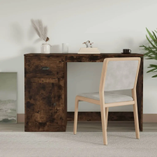  Füstös tölgy színű szerelt fa íróasztal fiókkal 115x50x75 cm bútor