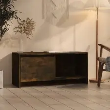  Füstös tölgy színű szerelt fa TV-szekrény 90x35x40 cm bútor